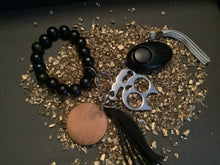 Load image into Gallery viewer, Wooden Bead Self Defense Keychains
