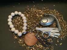 Load image into Gallery viewer, Wooden Bead Self Defense Keychains
